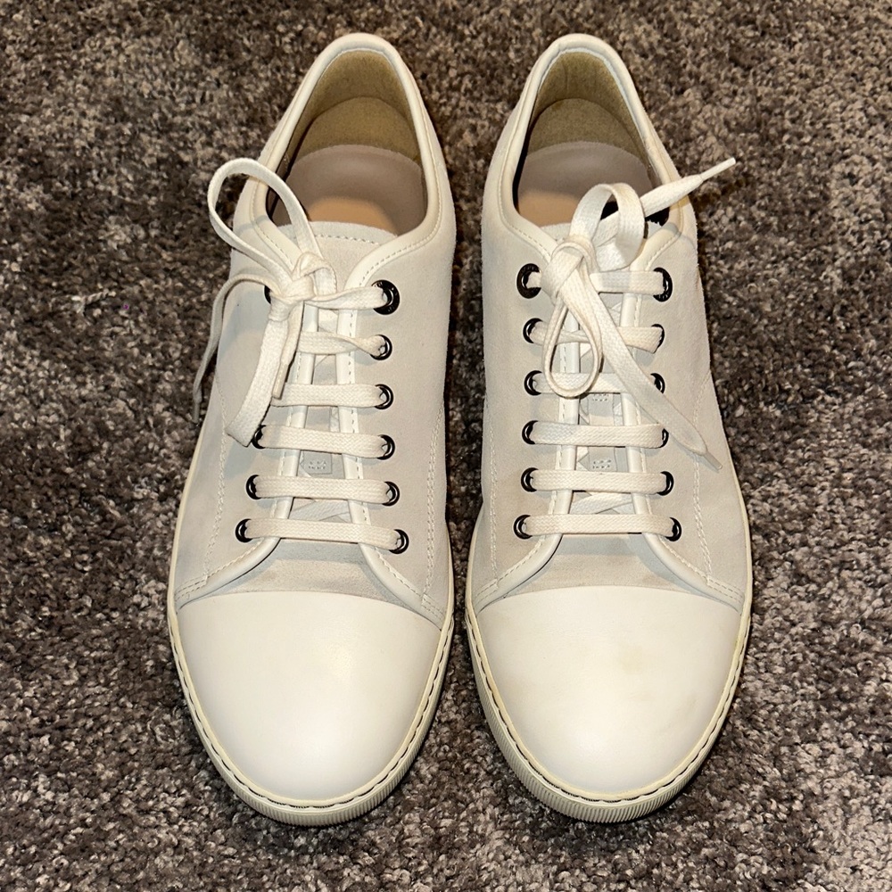 Lanvin Off-White Leather Sneakers